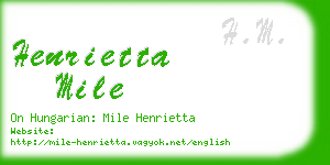 henrietta mile business card